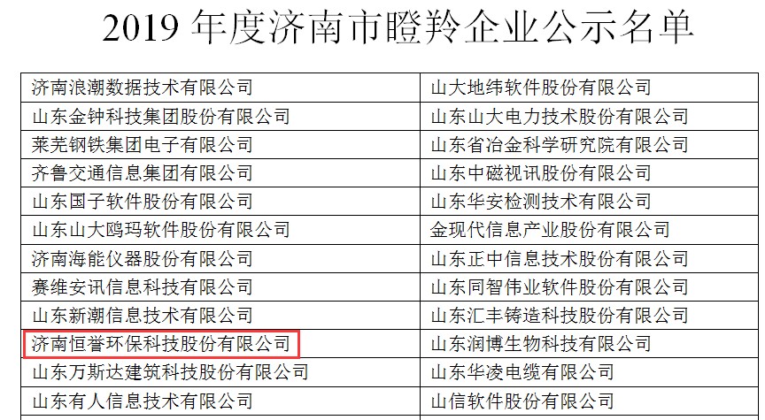 喜报丨优游开户国际环保荣获“瞪羚企业”称号